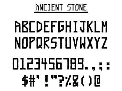 Ancient Stone | for ARTIFACT ancient artifact branding design font rock rune stone typo typography