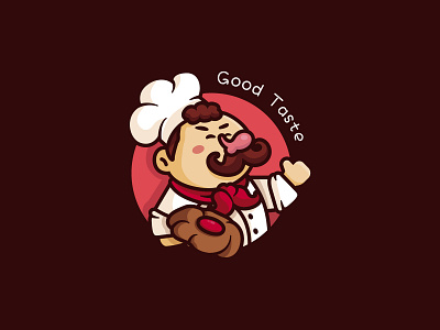 Good Taste | Logo Design biscuit branding chef cookie design food good icon illustration line logo stroke taste