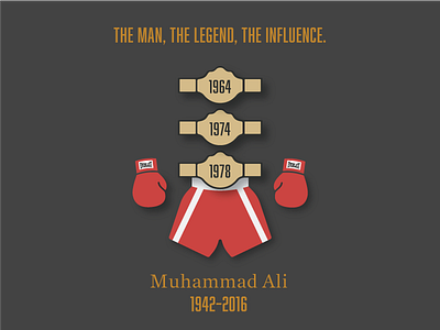 The Man, The Legend, The Influence. illustration typography