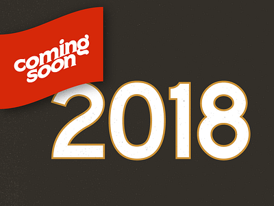 Coming Soon 2018 badge typography