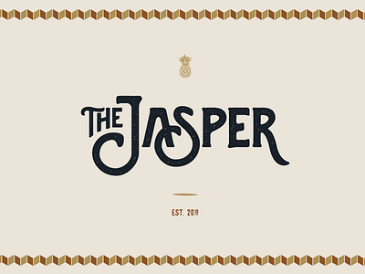 The Jasper bar branding cocktails identity lettering logo pineapple speakeasy