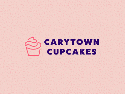 Carytown Cupcakes branding cupcakes logo logotype pink sprinkles