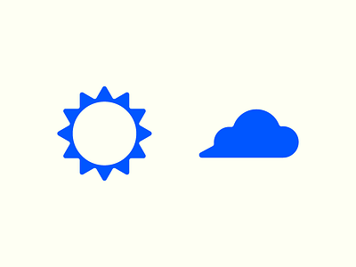 Sun & Cloud blue cloud icons seasons storm summer sun weather