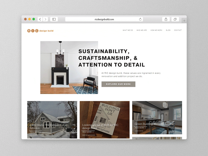RIC design build Website