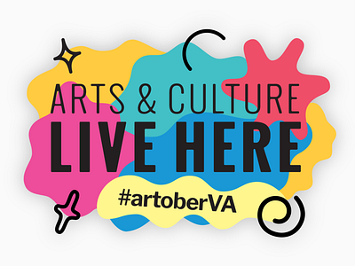 Artober 2018 2018 arts blob branding collateral color color blocking culture illustration typography