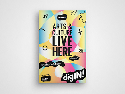 Artober 2018 Poster 2018 artober blob color design gradient illustration poster typography