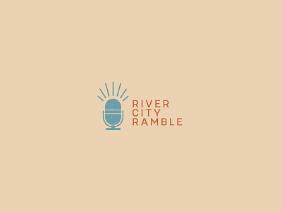 River City Ramble branding city design festival icon logo microphone music ramble richmond river river city typography virginia worker