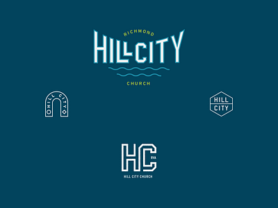 Hill City Church branding church clean design logo retro richmond typography