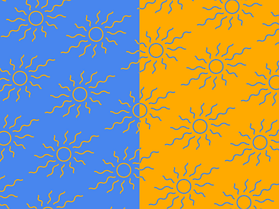 Heat Wave blue branding heat hot pattern pattern design summer sun wave yellow