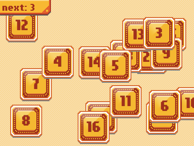 Counting game prototype for HTML5 game dev screencast game html5 pixel art