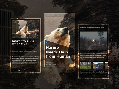 Care about our nature app article bear book idea love nature news post read sketch style