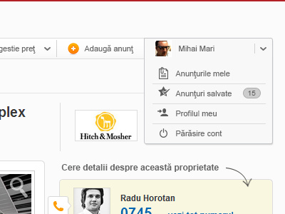 Dropdown menu dropdown profile user account ui menu navigation white header