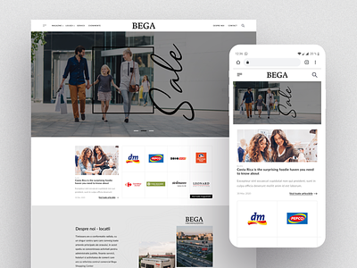BEGA Shopping Center bootstrap branding clean landing page responsive web design website wordpress theme
