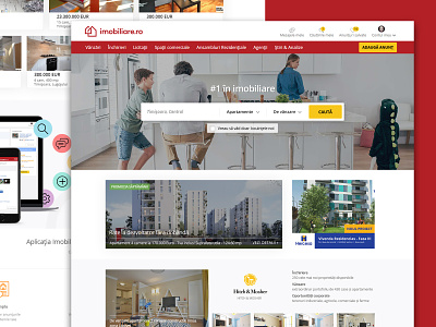 imobiliare.ro bootstrap clean landing page mobile real estate responsive ui ux web design website