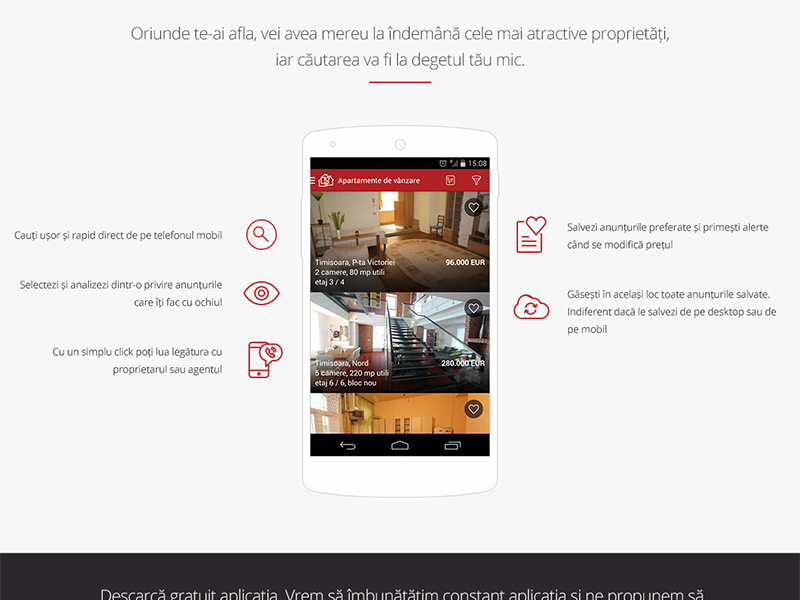 Mobile app website mobile app mobile real estate landing page