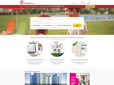 Imobiliare.ro landing landing page real estate responsive ux web design website