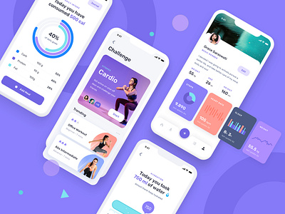 Health fitness mobile app by Grace Saraswati on Dribbble