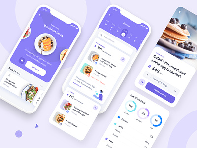Nutrition health fitness mobile app fitness food health mobile nutrition recipe recipe app ui uiux wellness