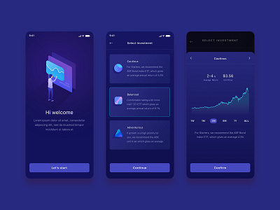 Mobile Ui Ux Finance app bank finance graph investment ios mobile onboarding ui ux