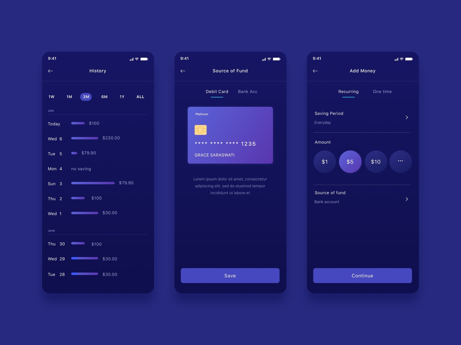 Mobile Ui Ux Finance Investment