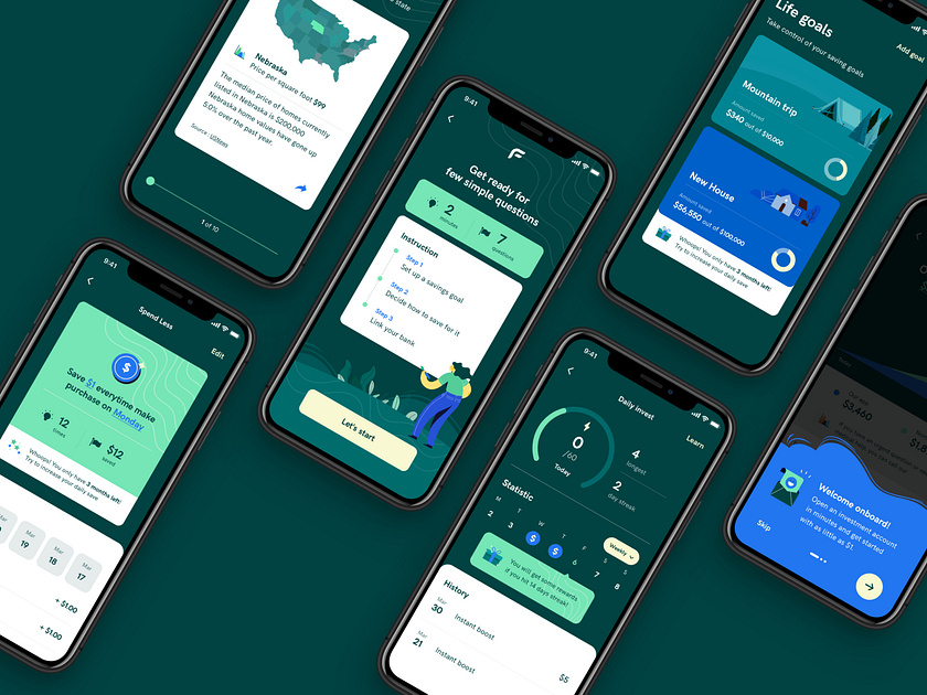 Goal Saving App UI UX by Grace Saraswati on Dribbble