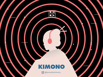 Kimono Studio - Branding design brand brand identity branding identity kimono logo marca music recording studio studio
