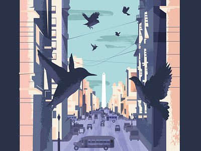 Illustration for Book cover - discarded option birds book book cover buenos aires cover illustration pidgeon
