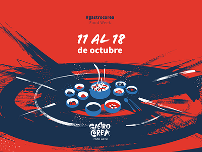 Illustration & identity for Gastronomic event brand branding buenos aires flyer food food week identity illustration korea logo