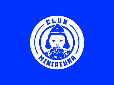 Logo for miniature handmade design studio agency blue brand branding character club handmade identity logo logtipo miniature studio