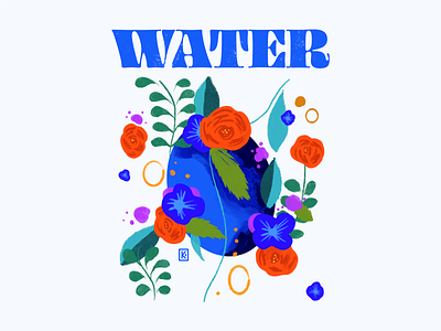 Flower Illustration flower flowers graphic design illustration water