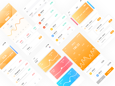 Financial interface compilation analysis card financial visualization