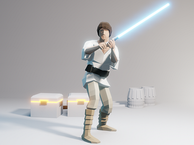 Low poly Luke Skywalker