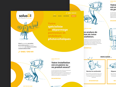 Solusol illustrations webdesign wip