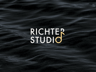 Richter Studio Branding branding clean identity lettering logo minimal music music studio recording studio typography wordmark