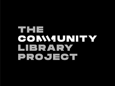 The Community Library Project branding clean design flat identity illustration lettering logo minimal type typography vector