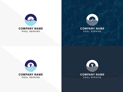 Pool Repairs Company Logo abstract logo branding design illustration lettermark logo logo logo design vector