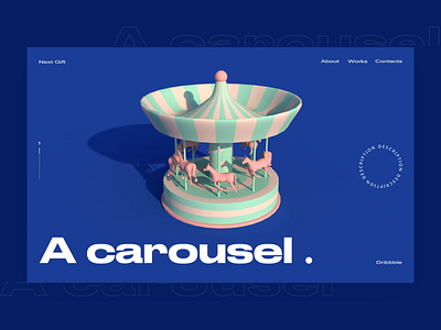 A carousel c4d concept design modeling