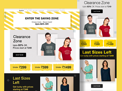 Landing Page - Saving Zone app art banner branding clean clean ui clothes creative fashion brand graphic design interface landing landing page photoshop ui design uiux web web design