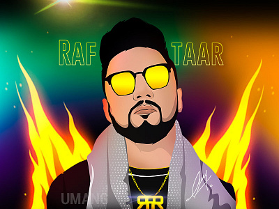 RAFTAAR - SWAG 🤘 background blur creative designer effects eye catching fire fx graphic design illustration music poster raftaar texture vector vector illustration vectorart