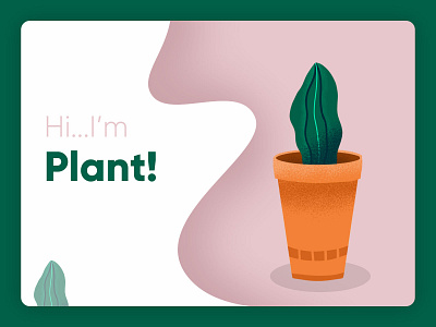 Hi...I'm Plant box colors creative design digital art drawing flat graphic design green illustration interaction interface ipad landing page plant sketch texture typogaphy uiux web design