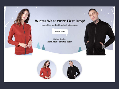 Winter Wear Fashion Banner ❄ adobe application banner brand design design e commerce fashion graphic design launch layout layout design photo photoshop uiux web design winter