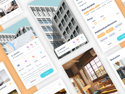 Rental app app app design desgin illustration ios mobile app ui