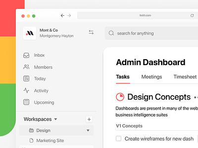 To Do List App app boards cards check clean dash dashboard design interface list management minimal schedule simple task task management task manager ui ux web