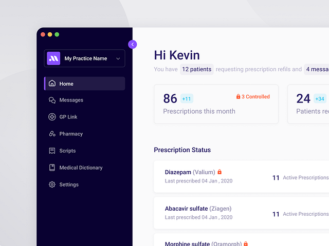 Prescription Management by Monty Hayton on Dribbble