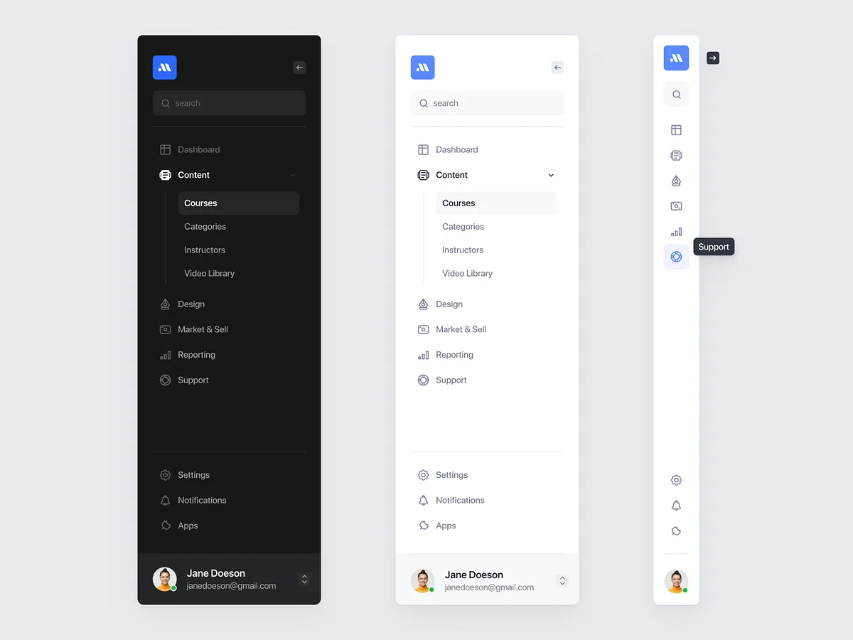 Sidebar Menu designs, themes, templates and downloadable graphic ...