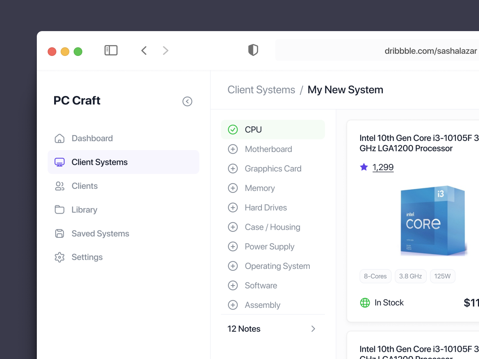 PC Builder Tool by Monty Hayton on Dribbble