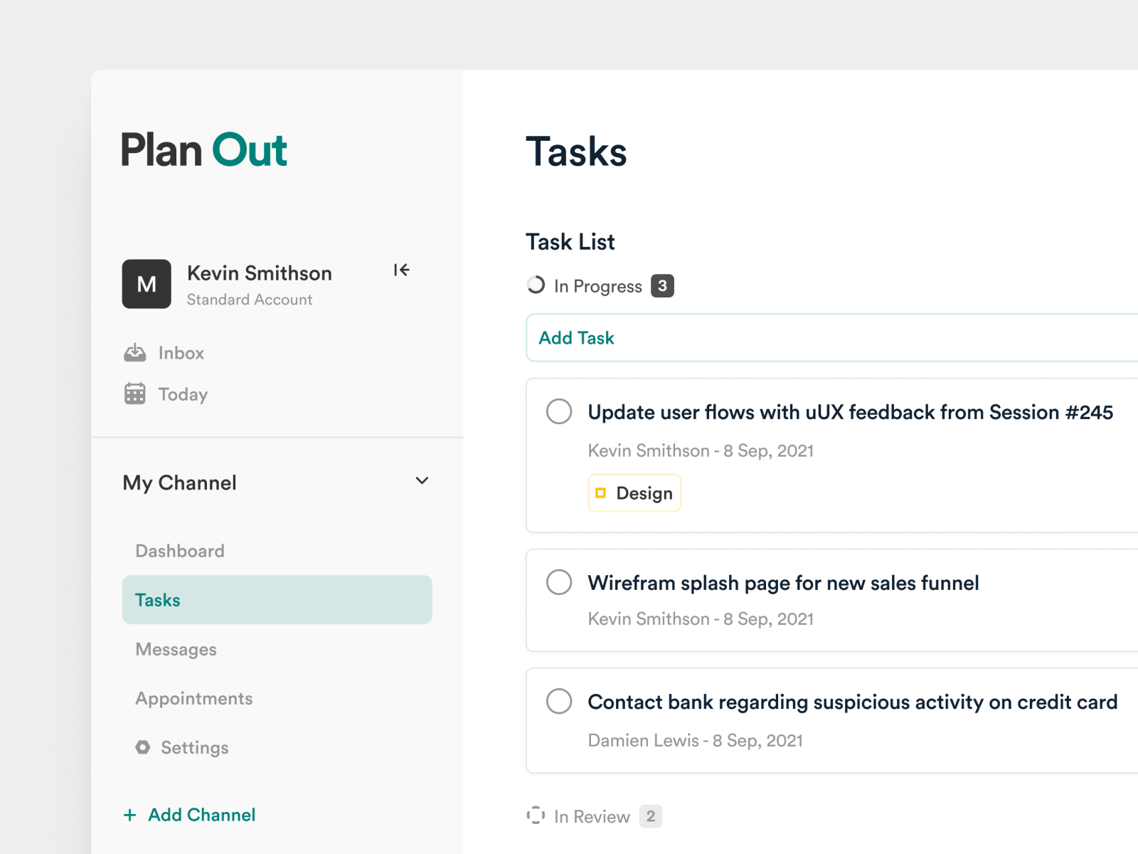 Planner App by Monty Hayton on Dribbble