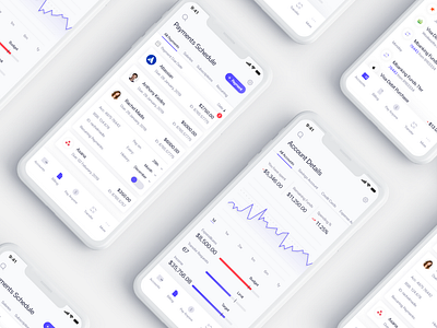 Financial Banking App Pages app apple bank bank account bank card banking clean design finance finance app finance business interface ios manage mobile money payment schedule ui ux