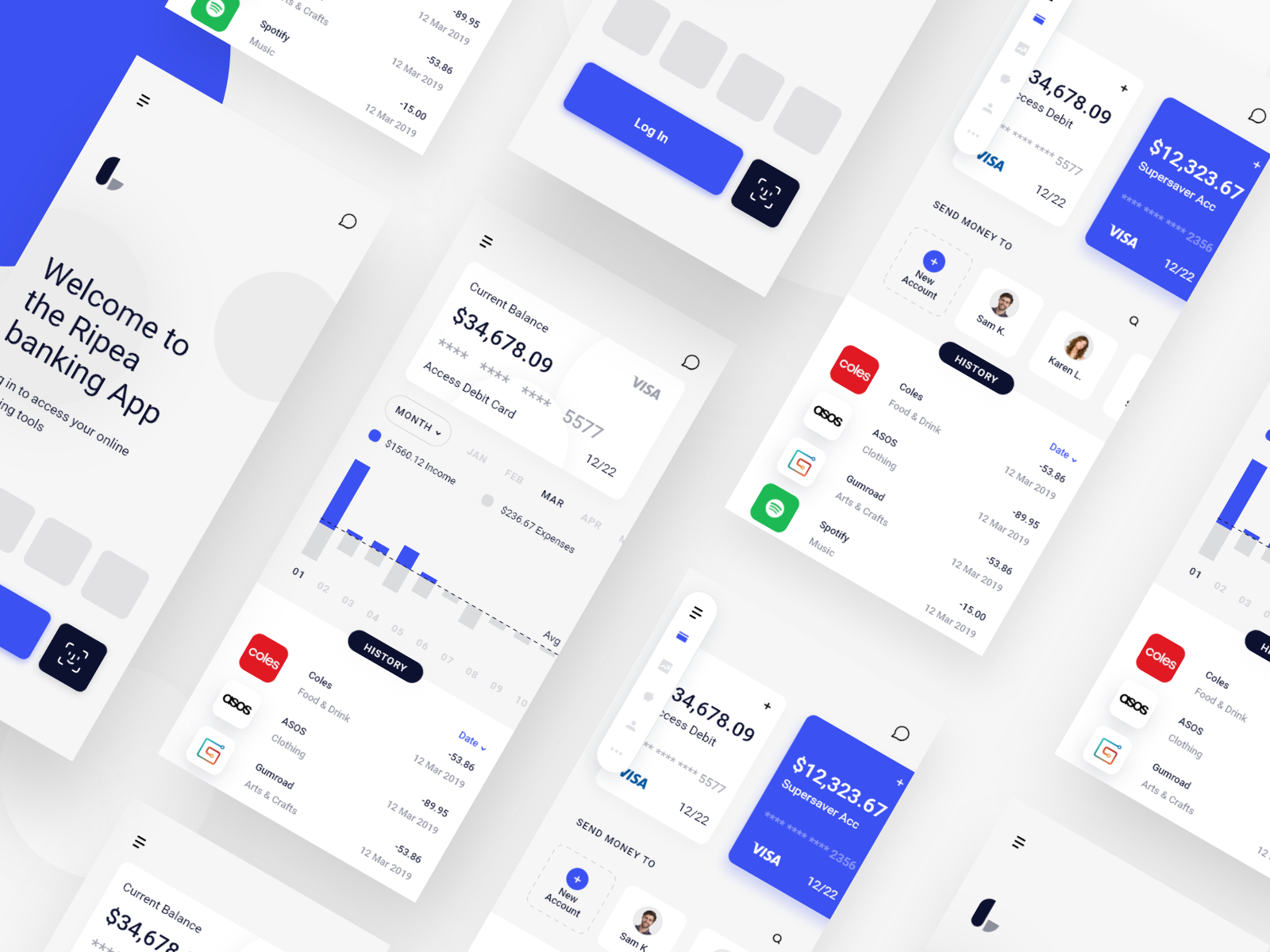 Online Banking App by Monty Hayton on Dribbble