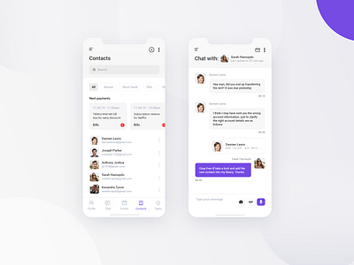 Scheduling App Concept pt2 activity app calendar chat clean contact design event event app interface ios iphone manage managment minimal mobile plan schedule ui ux